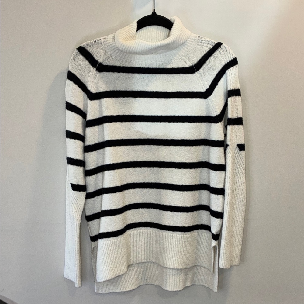 a new day Striped Turtle Neck Knit Long Sleeve Sweater Size Small